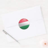 Hongarije Glossy Circle Flag Ronde Sticker (Envelop)