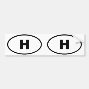 Hongarije - H - Europees ovaal Bumpersticker