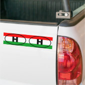 Hongarije - H - Europees ovaal Bumpersticker (Op Truck)