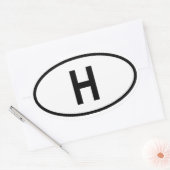 Hongarije "H" Ovale Sticker (Envelop)