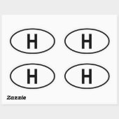 Hongarije "H" Ovale Sticker (Vel)