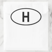 Hongarije "H" Ovale Sticker (Tas)