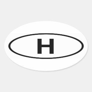 Hongarije "H" Ovale Sticker