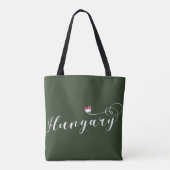 Hongarije Heart  Bag, Hongaars Tote Bag (Achterkant)