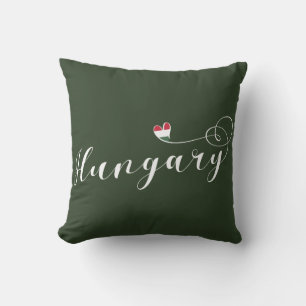 Hongarije Heart Throw Cushion, Hongaars Kussen