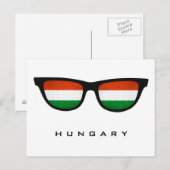 Hongarije heeft aangepaste tekst en kleuren briefk briefkaart (Voorkant / Achterkant)