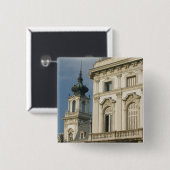 HONGARIJE, het Balatonmeer, KESZTHELY: Vierkante Button 5,1 Cm (Voorkant /achterkant)