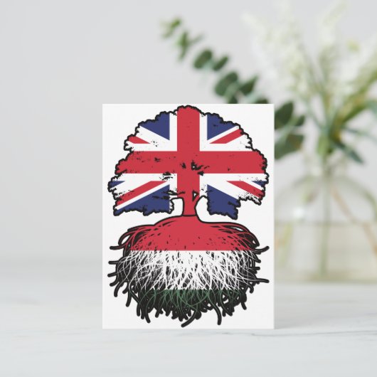 Hongarije Hongaars Brits Verenigd Koninkrijk Briefkaart (Staand voorkant)