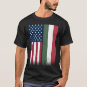 Hongarije Hongaarse Amerikaanse vlaggen trots VS H T-shirt (Voorkant)