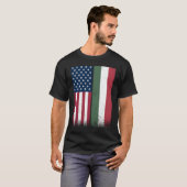 Hongarije Hongaarse Amerikaanse vlaggen trots VS H T-shirt (Voorkant volledig)