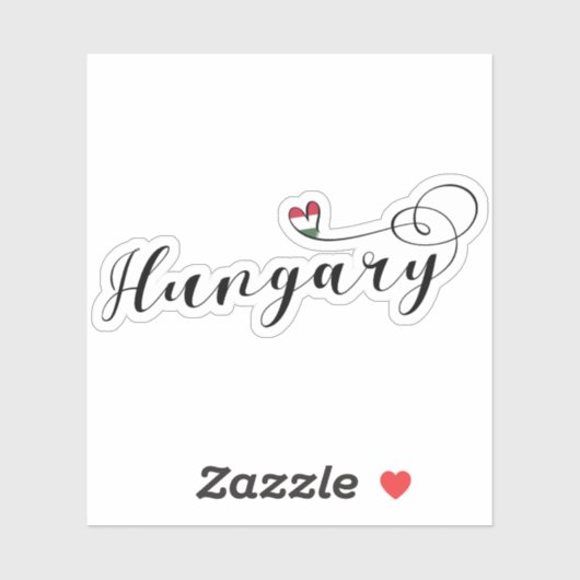 Hongarije Hongaarse Hartvlag Sticker (Vel)