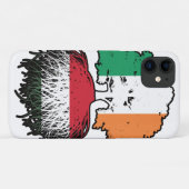 Hongarije Hongaarse Ierse vlag over boomstammen Case-Mate iPhone Case (Achterkant (horizontaal))