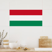 Hongarije - Hongaarse nationale vlag Poster (Keuken)