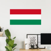 Hongarije - Hongaarse nationale vlag Poster (Thuiskantoor)
