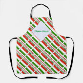 Hongarije Hongaarse vlag betegeld groen personalis Schort (Voorkant)