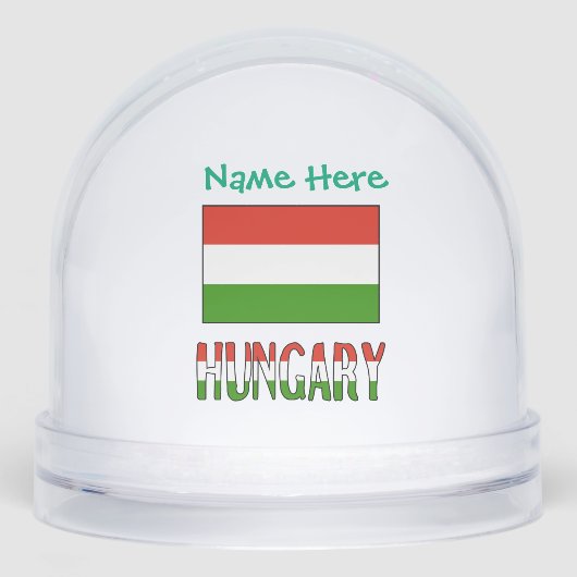 Hongarije Hongaarse vlag Groen gepersonaliseerd Sneeuwbol (Voorkant)