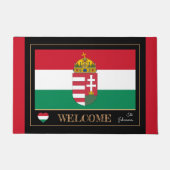 Hongarije & Hongaarse vlag matten/sport Welkom Deurmat (Voorkant)