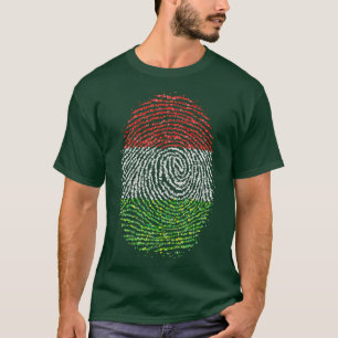 Hongarije Hongaarse vlag met vingerafdruk T-shirt