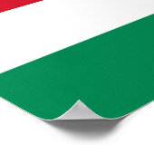 Hongarije - Hongaarse vlag - Poster (Hoek)