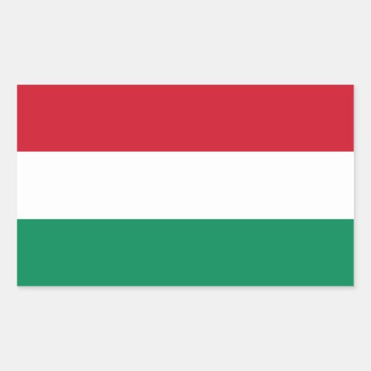 Hongarije/Hongaarse vlag Rechthoekige Sticker (Voorkant)