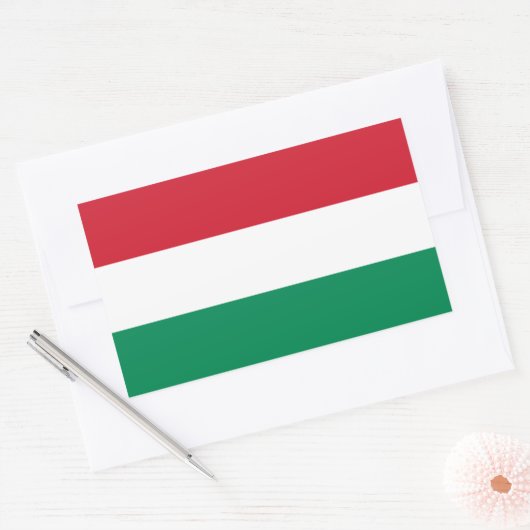 Hongarije/Hongaarse vlag Rechthoekige Sticker (Envelop)