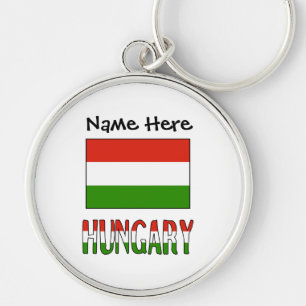 Hongarije Hongaarse Vlag Zwart Personalisatie Sleutelhanger