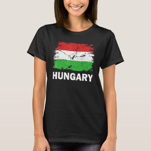  Hongarije: Hongaarse vlaggepride steun Hunga T-shirt (Voorkant)
