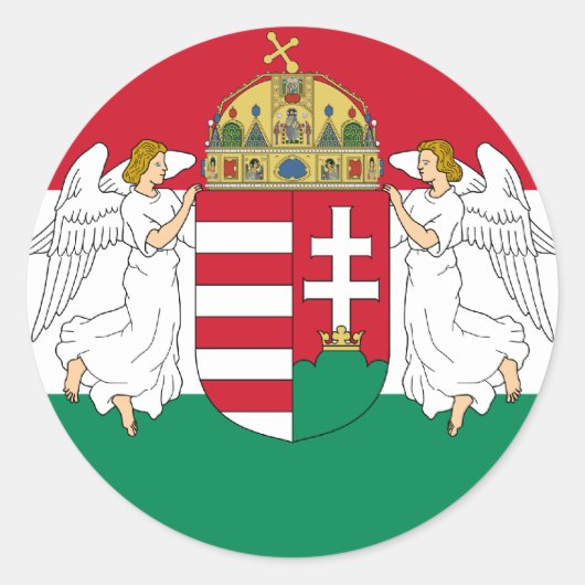 Hongarije, Hongarije Ronde Sticker (Voorkant)