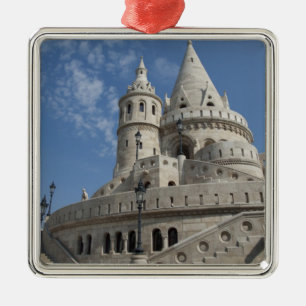 Hongarije, hoofdstad Boedapest. Boeda, Kasteel 2 Metalen Ornament