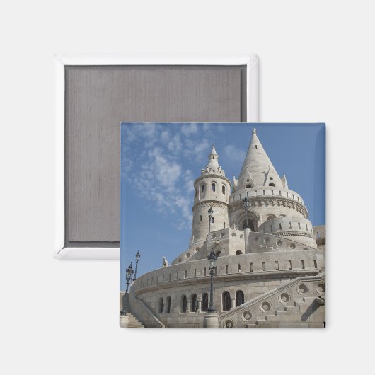 Hongarije, hoofdstad Boedapest. Buda, Castle 2 Magneet (Voorkant / Achterkant)