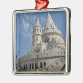 Hongarije, hoofdstad Boedapest. Buda, Castle 2 Metalen Ornament (Links)