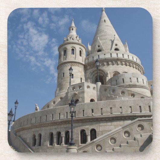 Hongarije, hoofdstad Boedapest. Buda, Castle 2 Onderzetter (Voorkant)