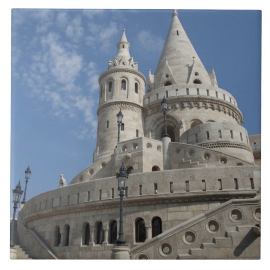 Hongarije, hoofdstad Boedapest. Buda, Castle 2 Tegeltje (Voorkant)