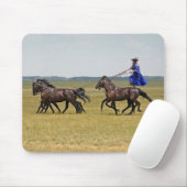 Hongarije horseman en paarden muismat (Met muis)