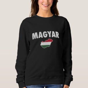 Hongarije kaart Hongaarse vlag Trui