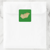 Hongarije Kaart Sticker (Tas)