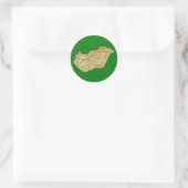 Hongarije Kaart Sticker (Tas)