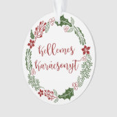 Hongarije Kerst met vrolijk kerstfeest Kellemes Ka Ornament (voorkant)