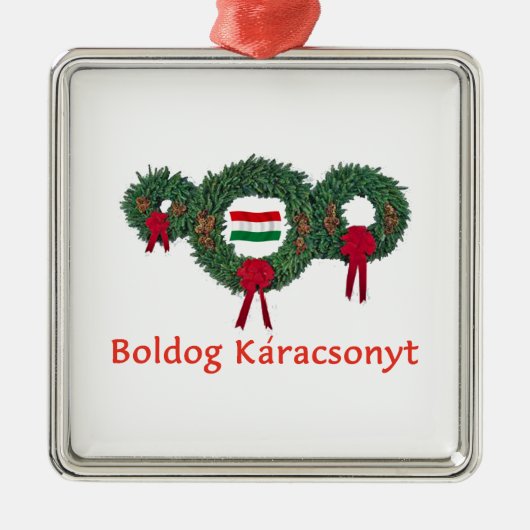 Hongarije Kerstmis 2 Metalen Ornament (Voorkant)