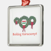 Hongarije Kerstmis 2 Metalen Ornament (Links)