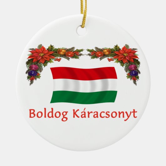 Hongarije Kerstmis Keramisch Ornament (Voorkant)