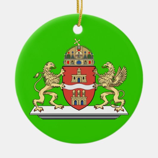 Hongarije kerstversiering Boedapest Keramisch Ornament (Voorkant)
