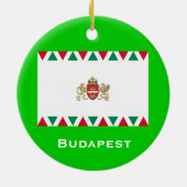 Hongarije kerstversiering Boedapest Keramisch Ornament (Achterkant)