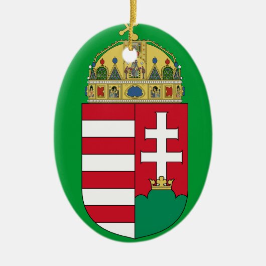 HONGARIJE*- kerstversiering / Magyar Dísz Keramisch Ornament (Voorkant)