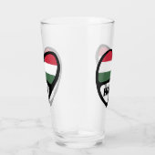 Hongarije Landcode Vlag Hart, HUN Glas (Rechts)