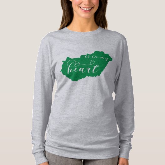Hongarije ligt in mijn hart t-shirt (Voorkant)