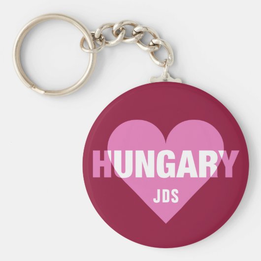 Hongarije Love custom monogram key chains Sleutelhanger (Voorkant)
