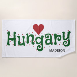 Hongarije Love custom name strand towel Strandlaken