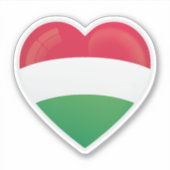 Hongarije Love Flag Sticker (Voorkant)