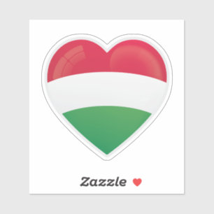 Hongarije Love Flag Sticker